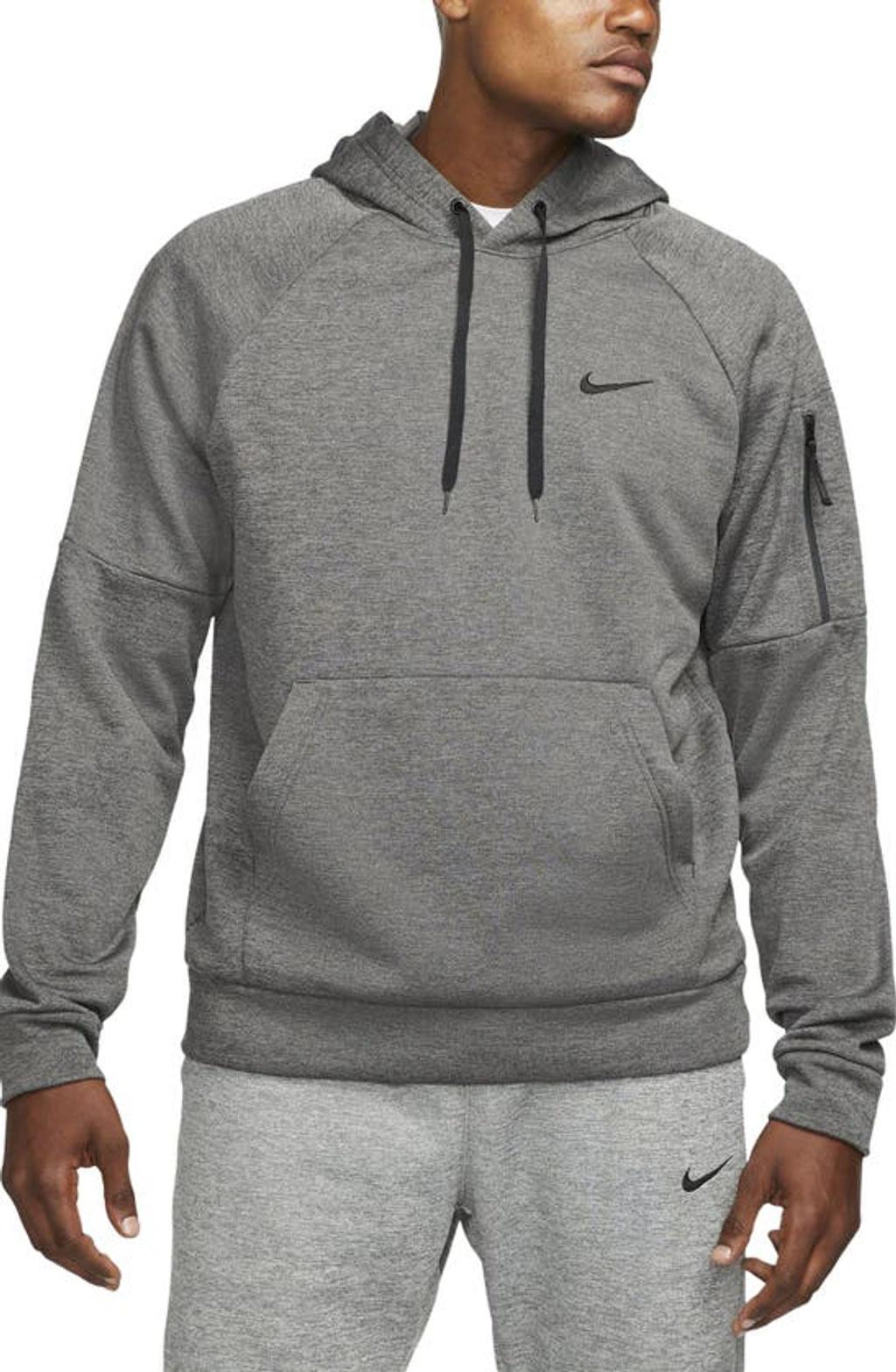 Men's  Therma Therma-fit Hooded Fitness Pullover In Grey Product Image