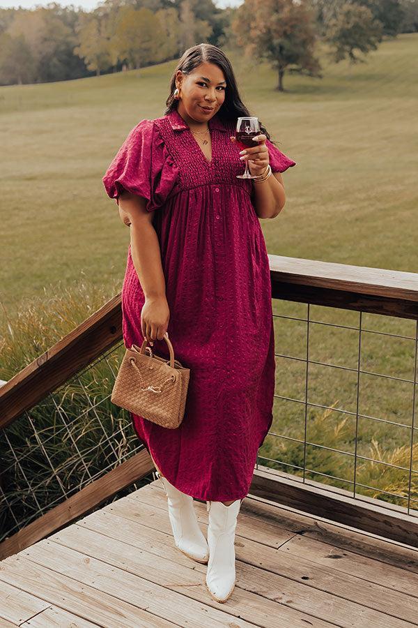 Wine Tasting Ready Midi in Sangria Curves Product Image