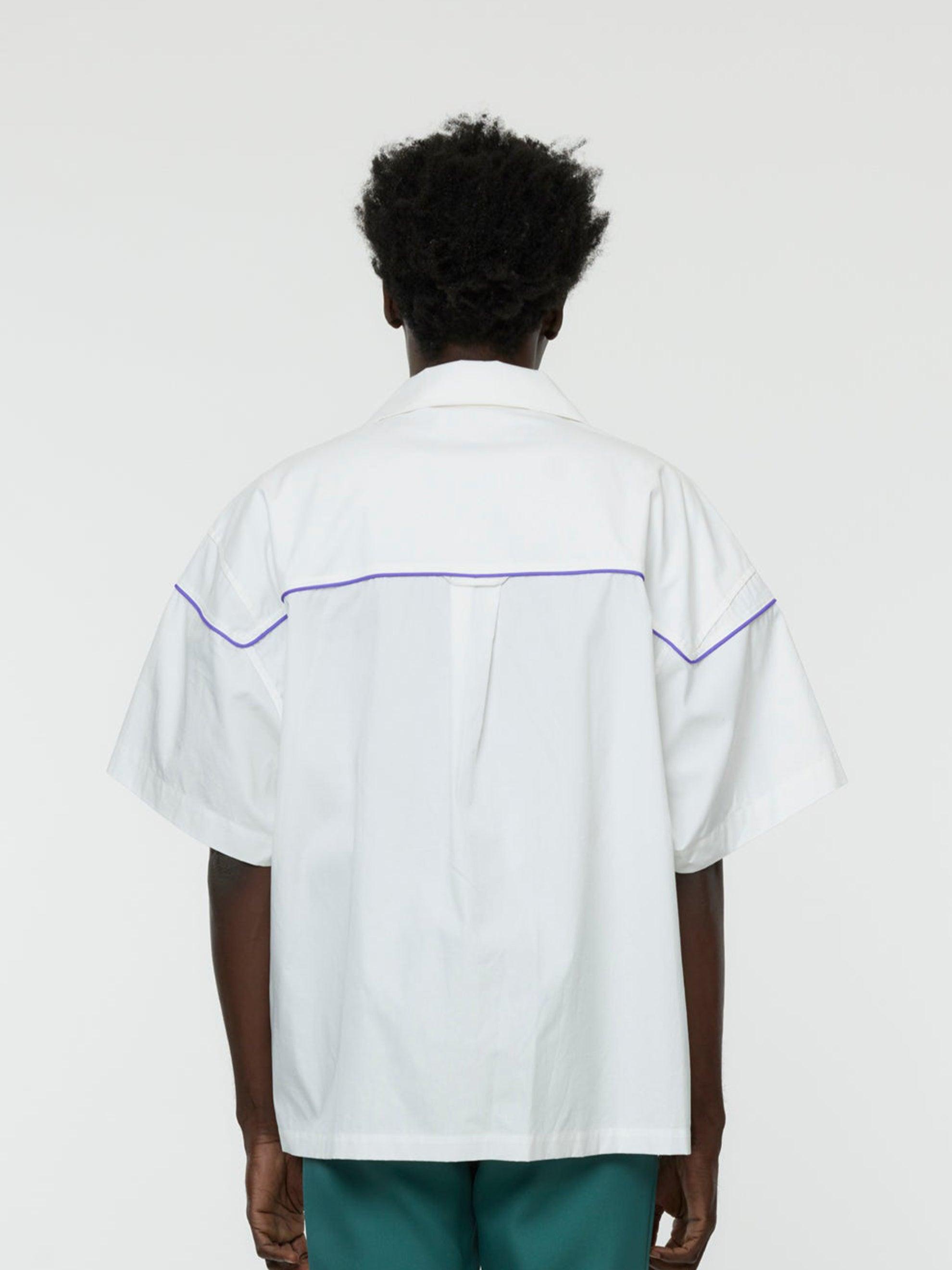 Embroidered Bowling Shirt (White) Product Image