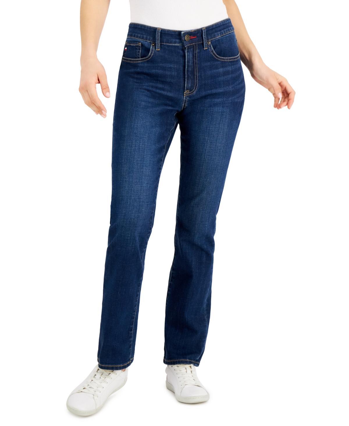 Tommy Hilfiger Womens Tribeca Th Flex Straight-Leg Jeans Product Image