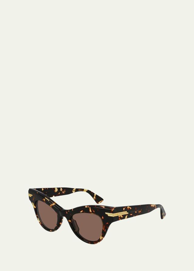 Bottega Veneta Womens BV1004S 47mm Cheetah Print Cat Eye Sunglasses Product Image