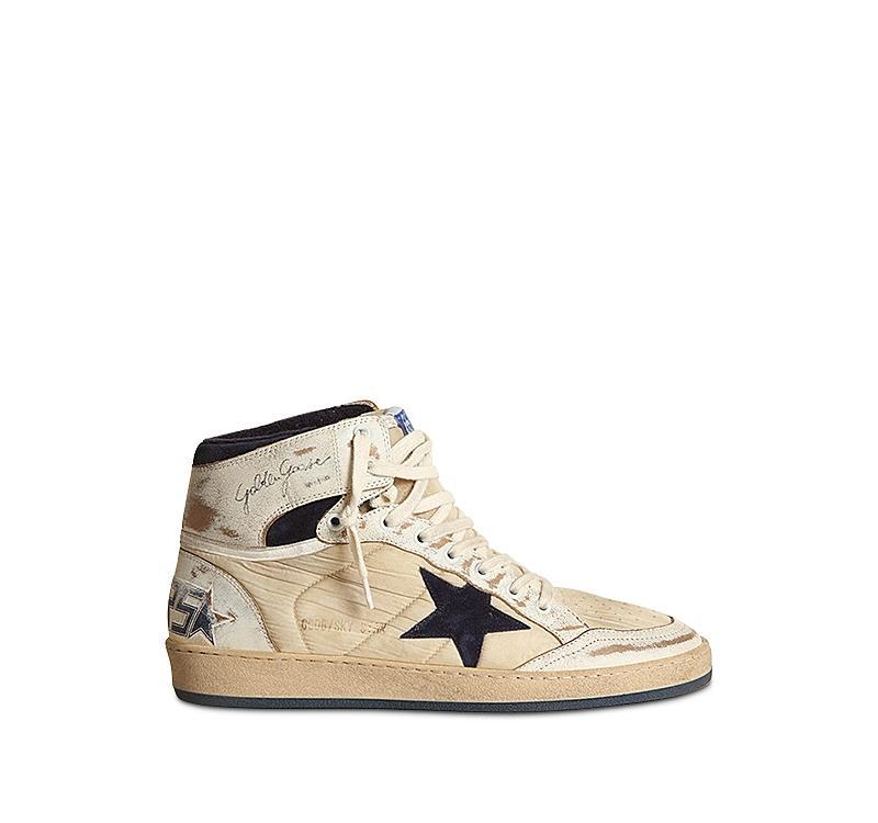 Golden Goose Mens Sky Star Lace Up High Top Sneakers Product Image