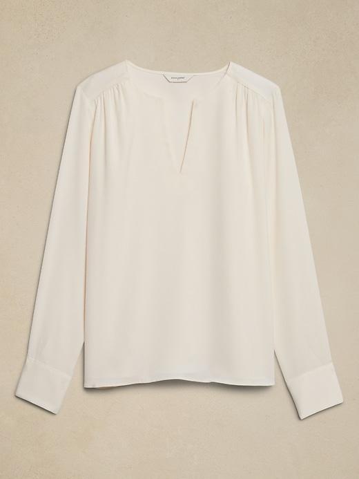 Shirred-Neck Blouse Product Image