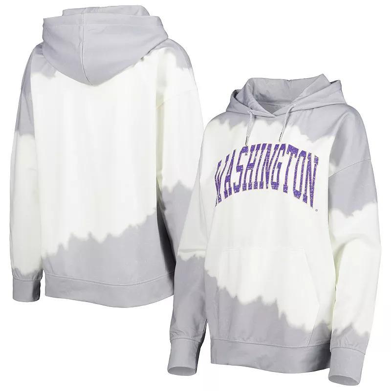 Womens Gameday Couture /Gray Washington Huskies For the Fun Double Dip-Dyed Pullover Hoodie Product Image