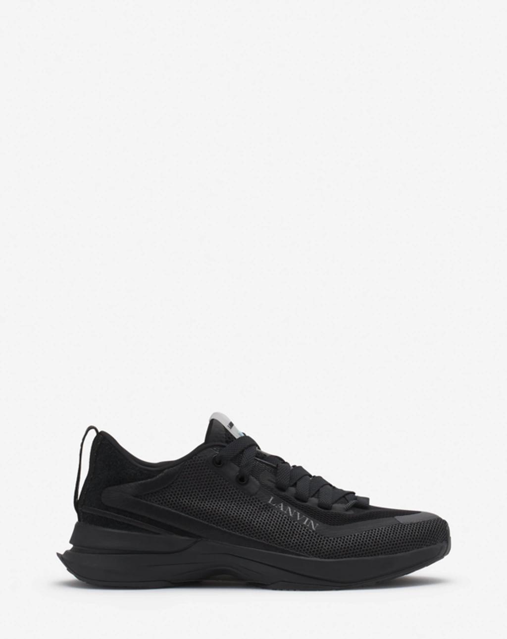 LANVIN L-i Mesh Sneakers For Men In Black/black Product Image