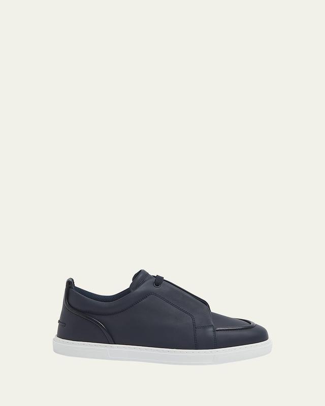 Mens Jimmy Calfskin Leather Low-Top Sneakers Product Image