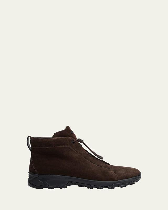 Zegna Mens Suede Triple Stitch Vetta Sneakers Product Image