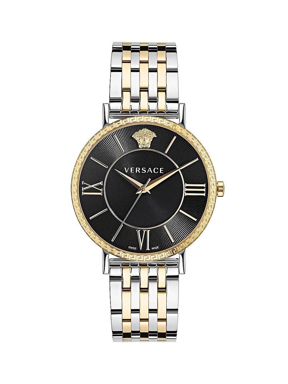 Mens V-Eternal Two-Tone Stainless Steel & Guilloch Dial Bracelet Watch/42MM Product Image