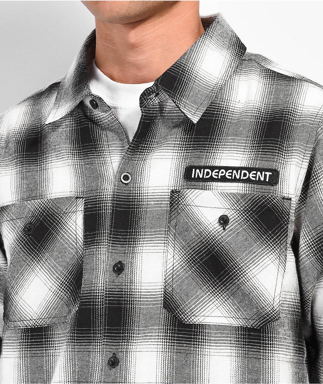 Independent Tilden Black & White Flannel Shirt Product Image