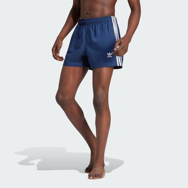 adidas Adicolor 3-Stripes Swim Shorts Night Indigo L Mens Product Image