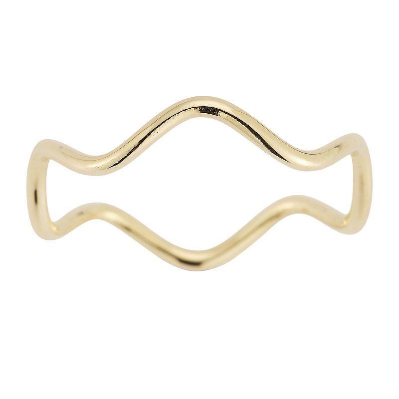 LUMINOR GOLD 14k Gold Zigzag Ring, Womens Product Image