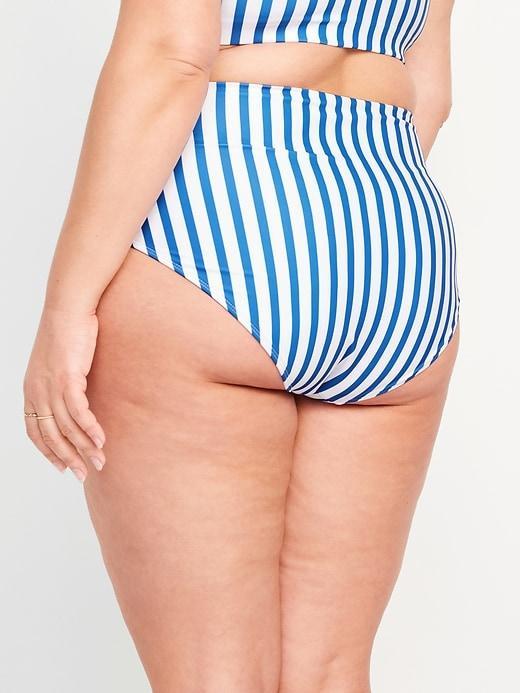 High-Waisted French-Cut Bikini Swim Bottoms Product Image