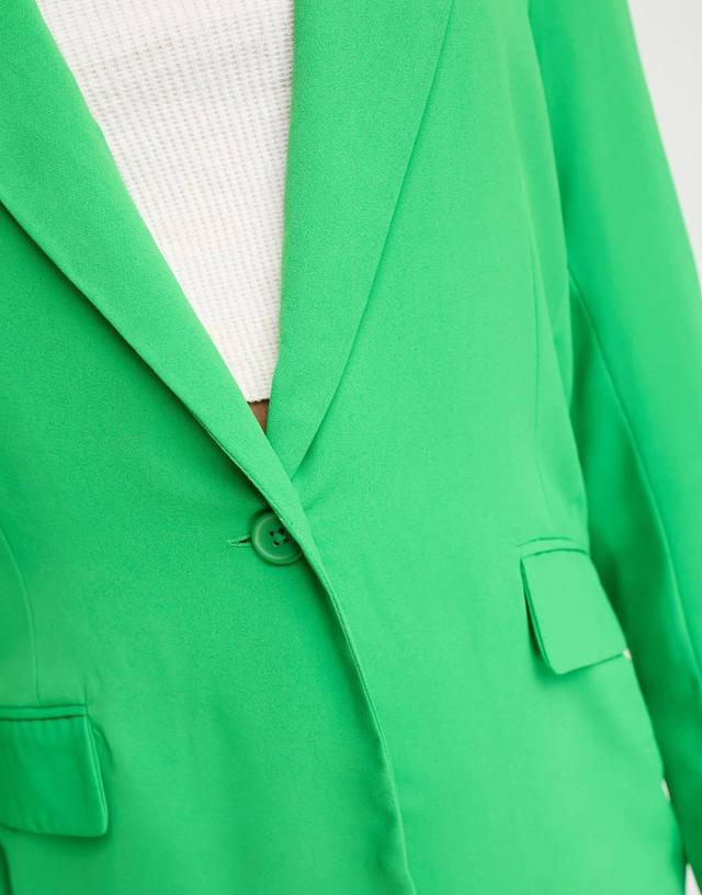 JDY oversized blazer in bright green - part of a set Product Image