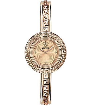 Versace Womens Swiss Rose Gold Ion Plated Stainless Steel Bangle Bracelet Watch 28mm Product Image