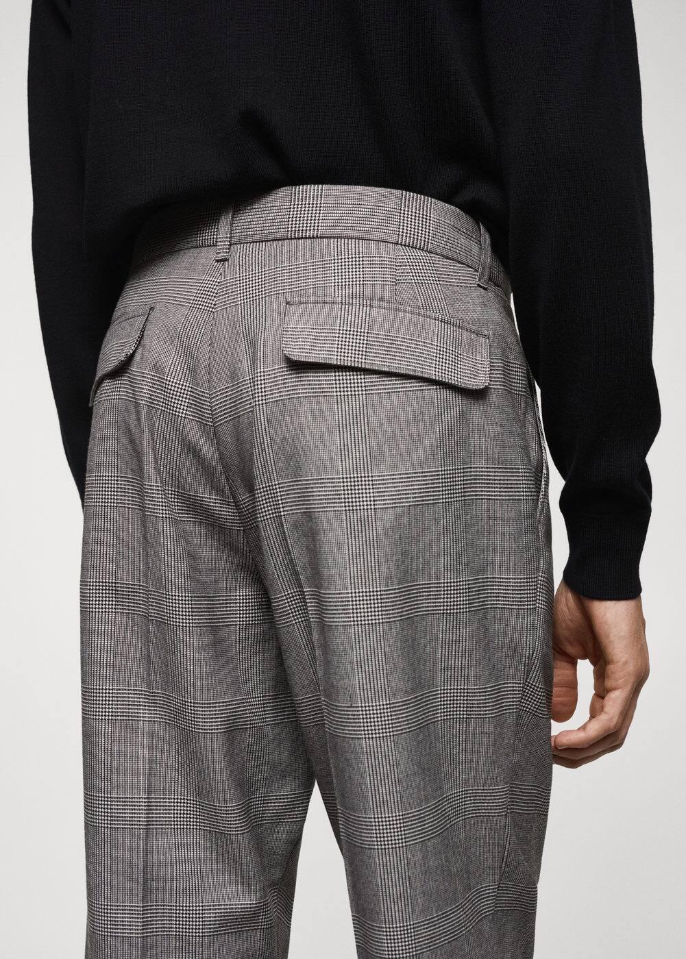 MANGO MAN - Check pleated pants greyMen Product Image