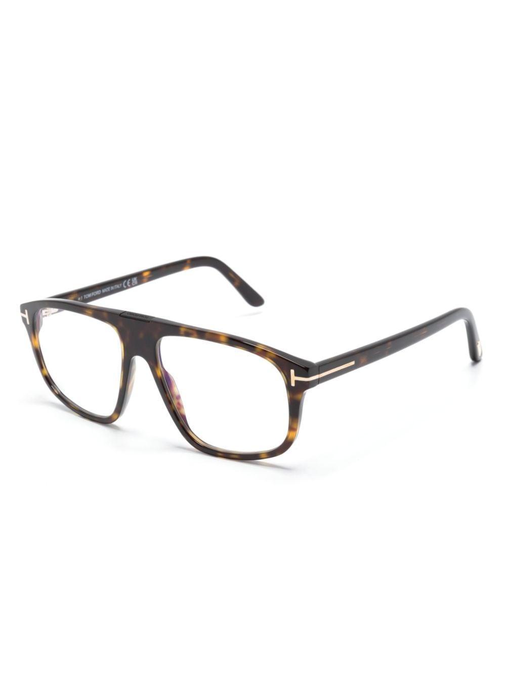 Ft5901b Tortoiseshell Pilot-frame Glasses In Brown Product Image