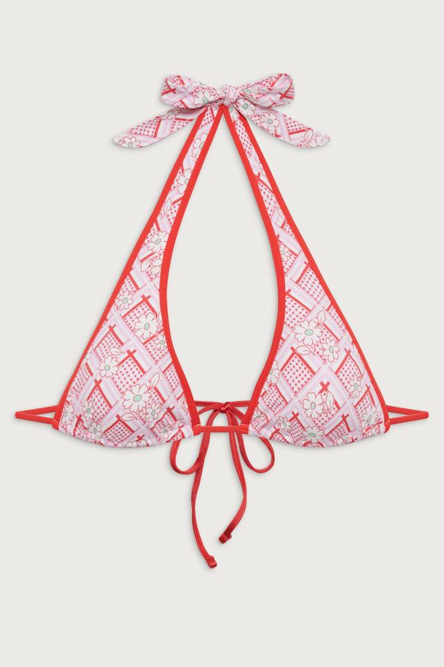 Diana Halter Floral Bikini Top - Red Rover Product Image