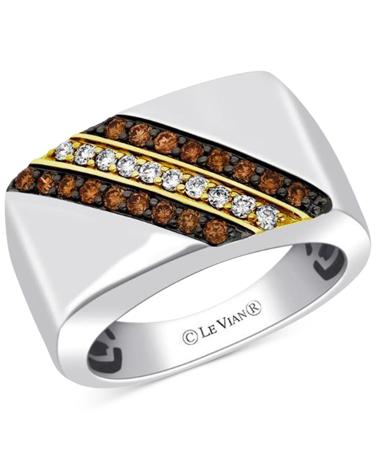 Le Vian® Men's Ring Featuring 3/8 Ct. T.w. Chocolate Diamonds, 1/5 Ct. T.w. Nude Diamonds™ In Sterling Silver And Honey Gold Product Image