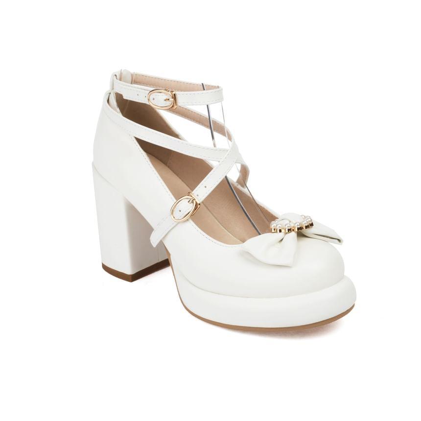 Platform Bow Mary Jane Pumps product image