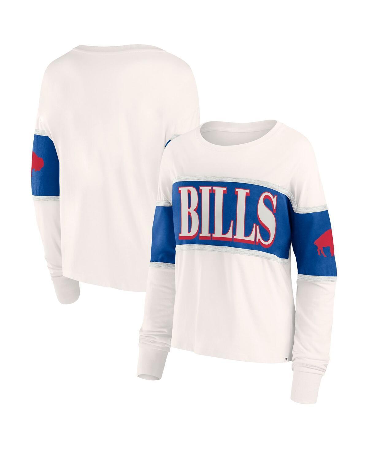 Fanatics Womens Cream Buffalo Bills Antique Block Long Sleeve T-Shirt - Cream Product Image