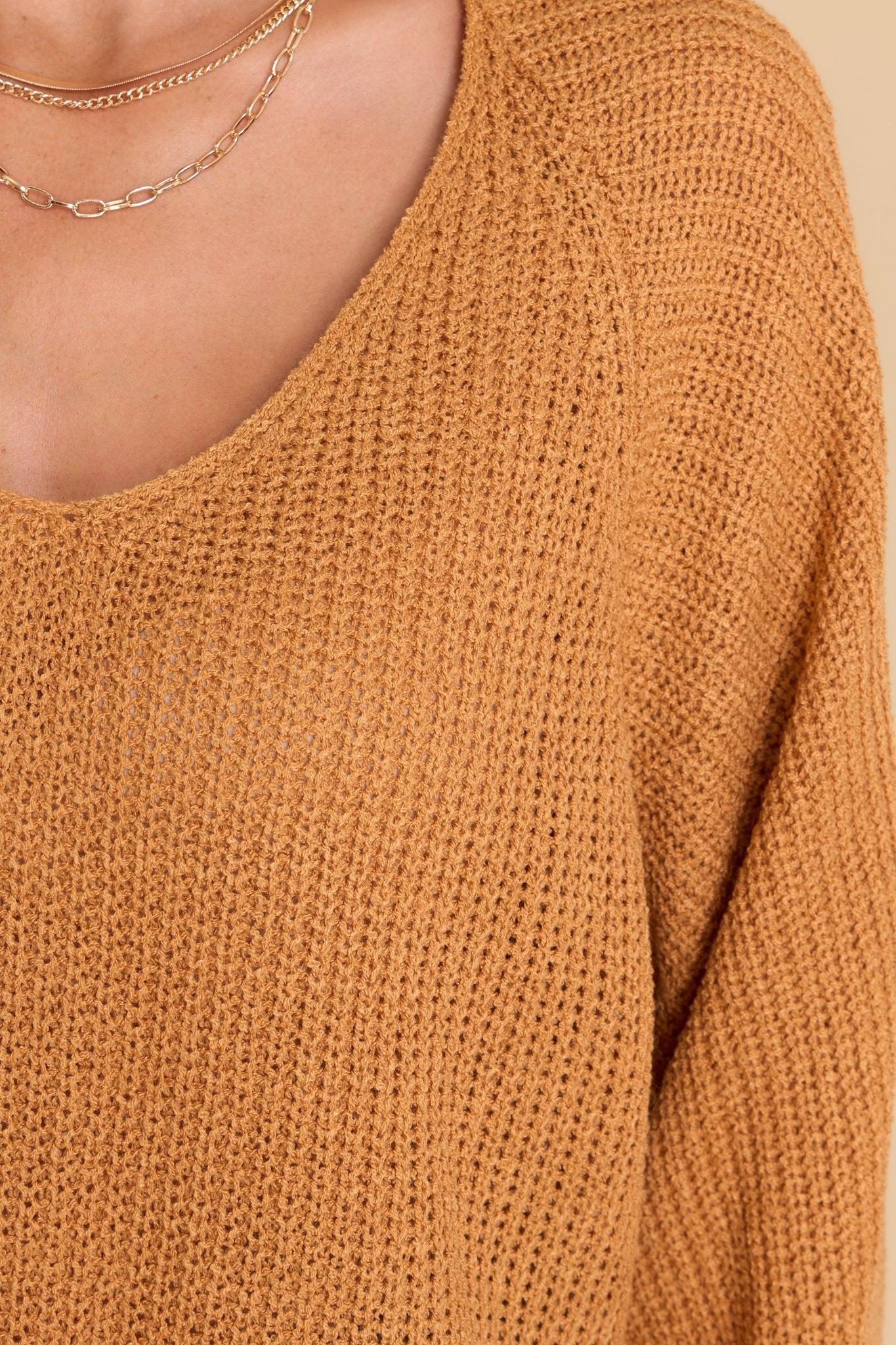 All That You Need Camel Sweater Gold Product Image