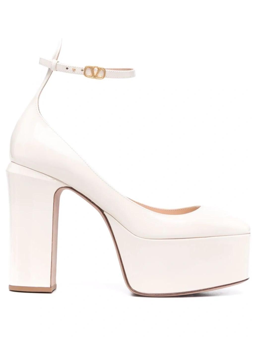 Tan-go 155mm Platform Pumps In White Product Image