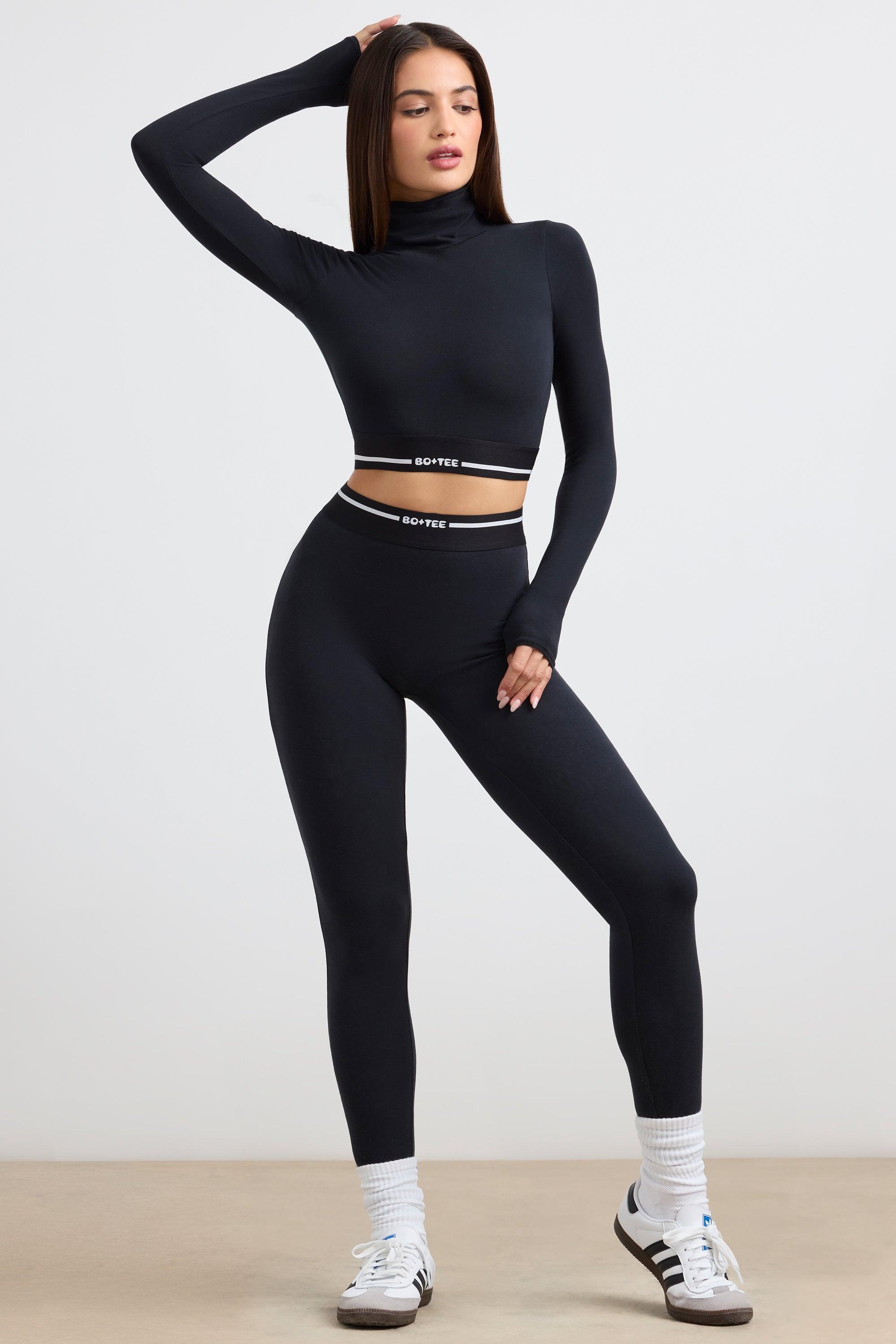 High-Waist Leggings in Black Female Product Image