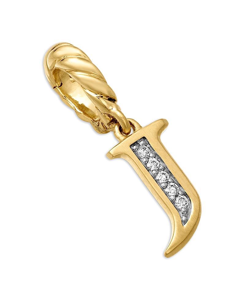 Womens Pav Initial Pendant in 18K Yellow Gold with Diamonds Product Image