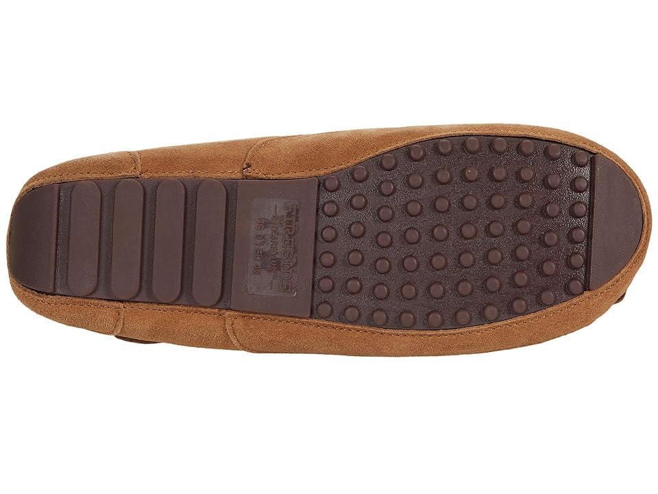 Fireside by Dearfoams Melbourne Genuine Shearling Mens Moccasin Slippers Brown Product Image