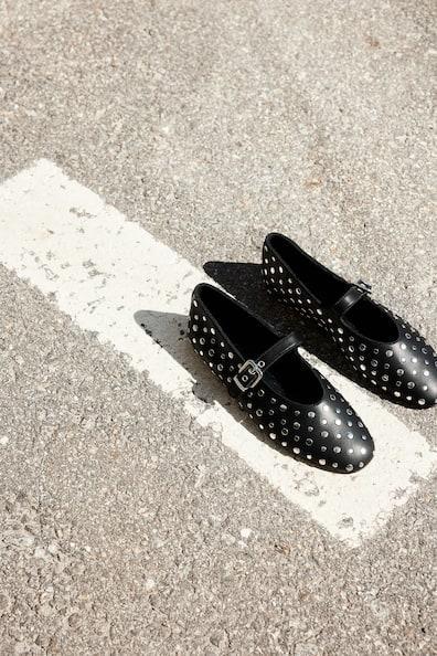 Studded Mary Jane Ballet Flats Product Image