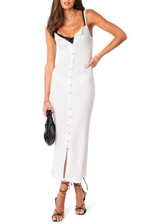 Womens Sable Sheer Button Up Maxi Dress Product Image