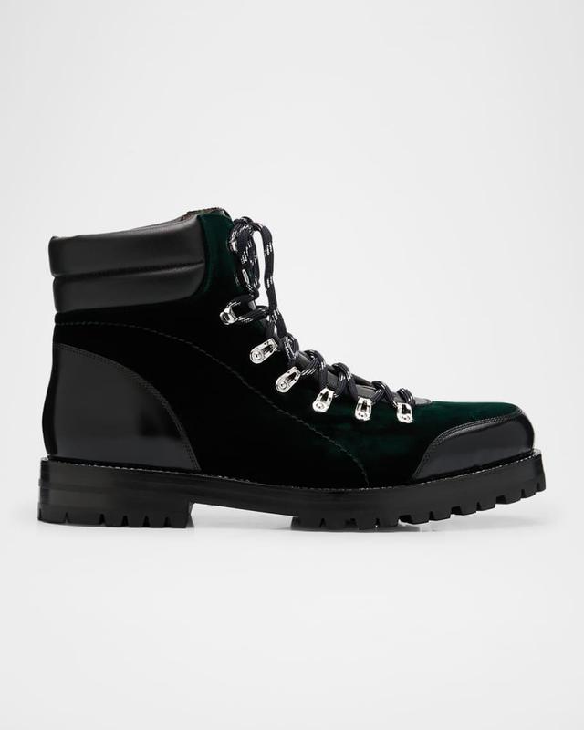 Mens Janka Velvet and Leather Ankle Boots Product Image