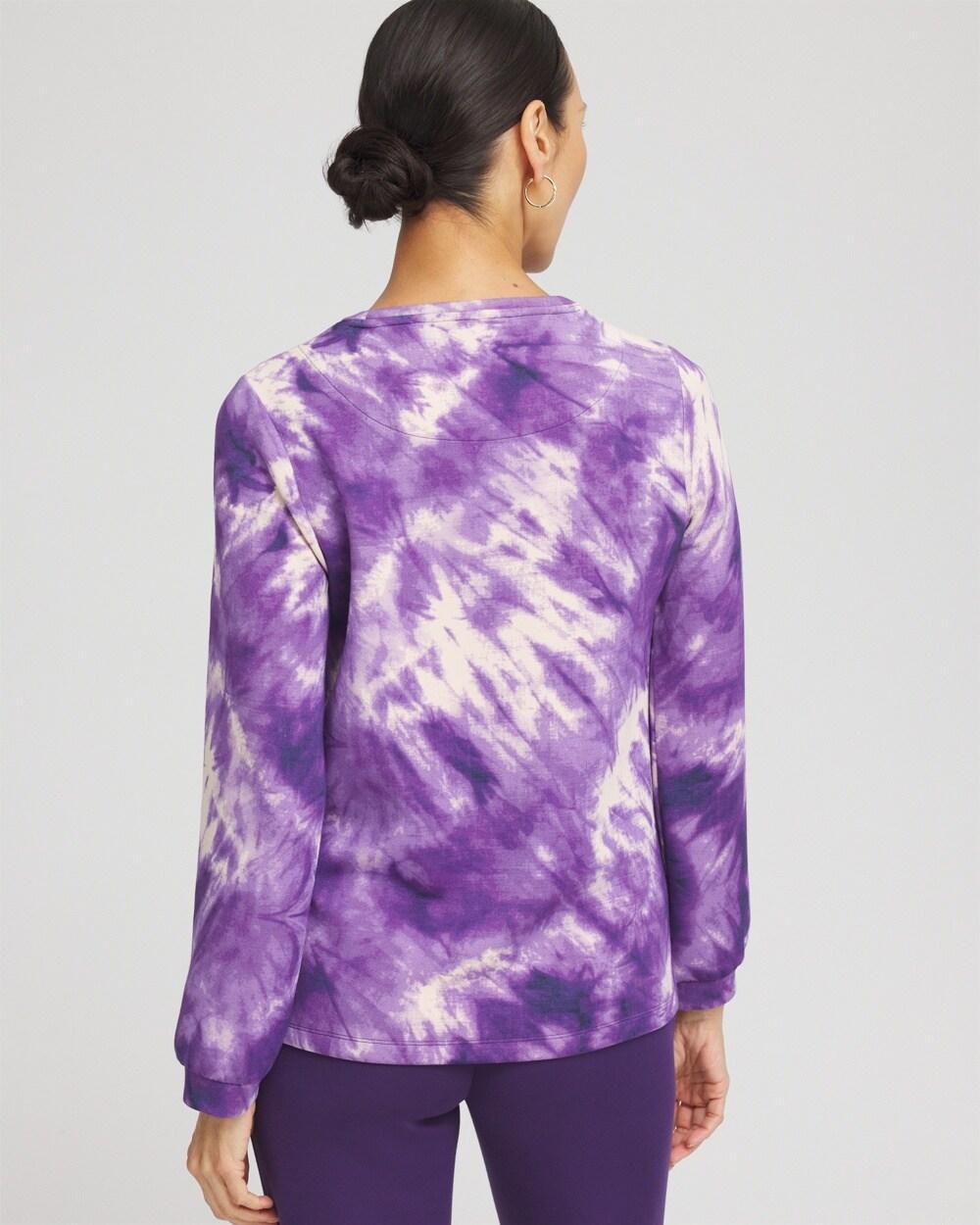 Zenergy® Scuba Tie Dye Long-sleeve Top Product Image