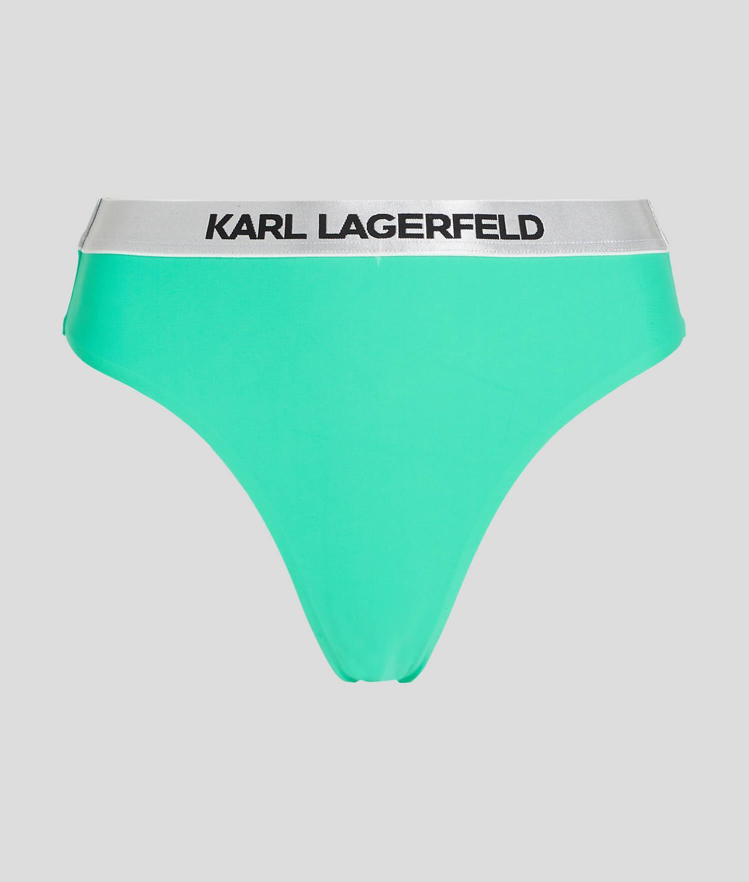 KARL LOGO HIGH-RISE BIKINI BOTTOMS Product Image