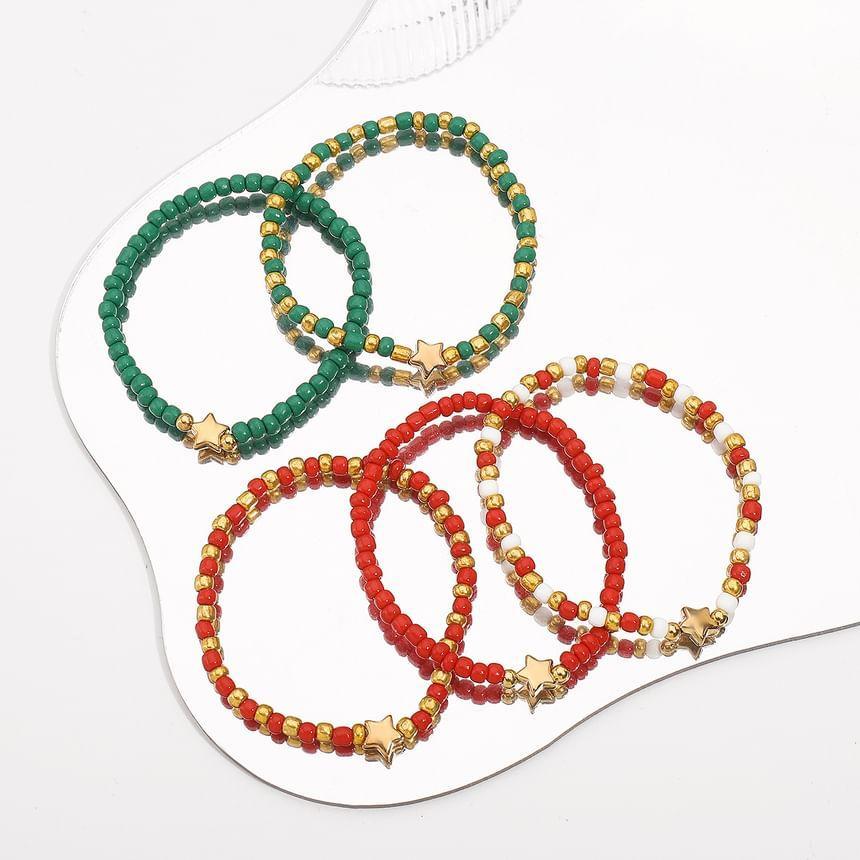 Set of 5: Star Beaded Bracelet Product Image