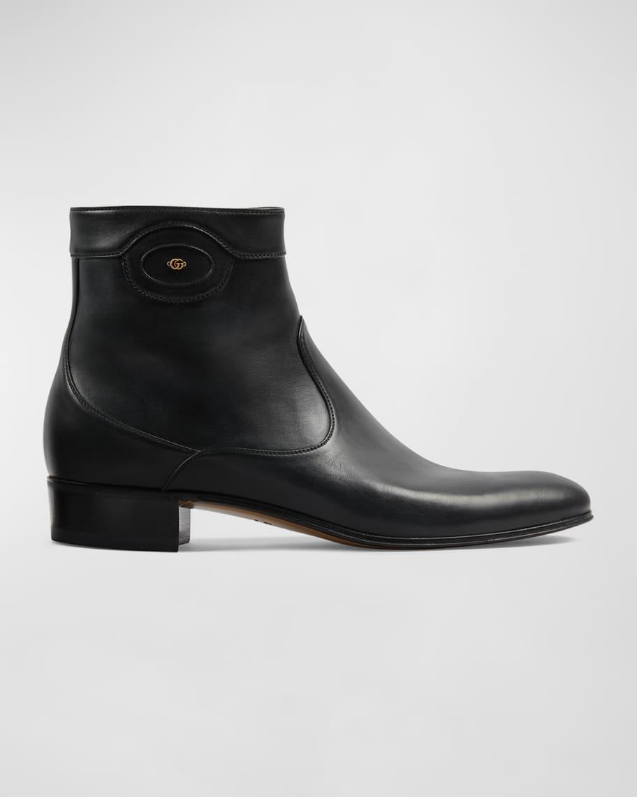 Men's Adel GG Leather Ankle Boots Product Image