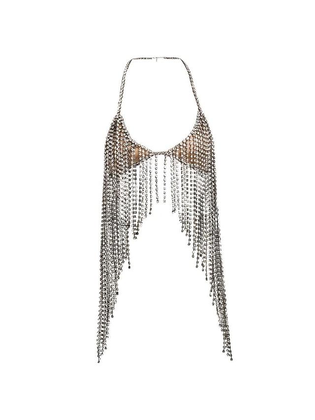 Stella McCartney Crystal Draped Halter Bra Top Product Image