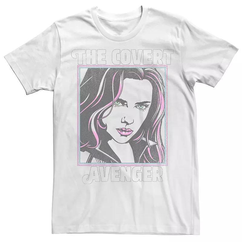 Mens Marvel Black Widow Retro Pop Widow Big Face Poster Tee Product Image