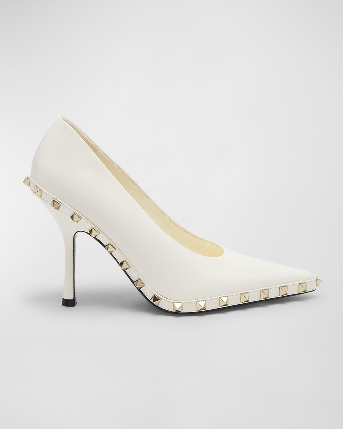 Womens Rockstud Pumps In Calfskin With Tone-On-Tone Studs Product Image