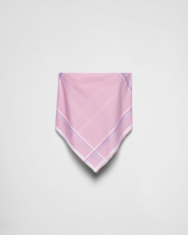 Bandana-top Aus Bedruckter Baumwolle In Pink Product Image