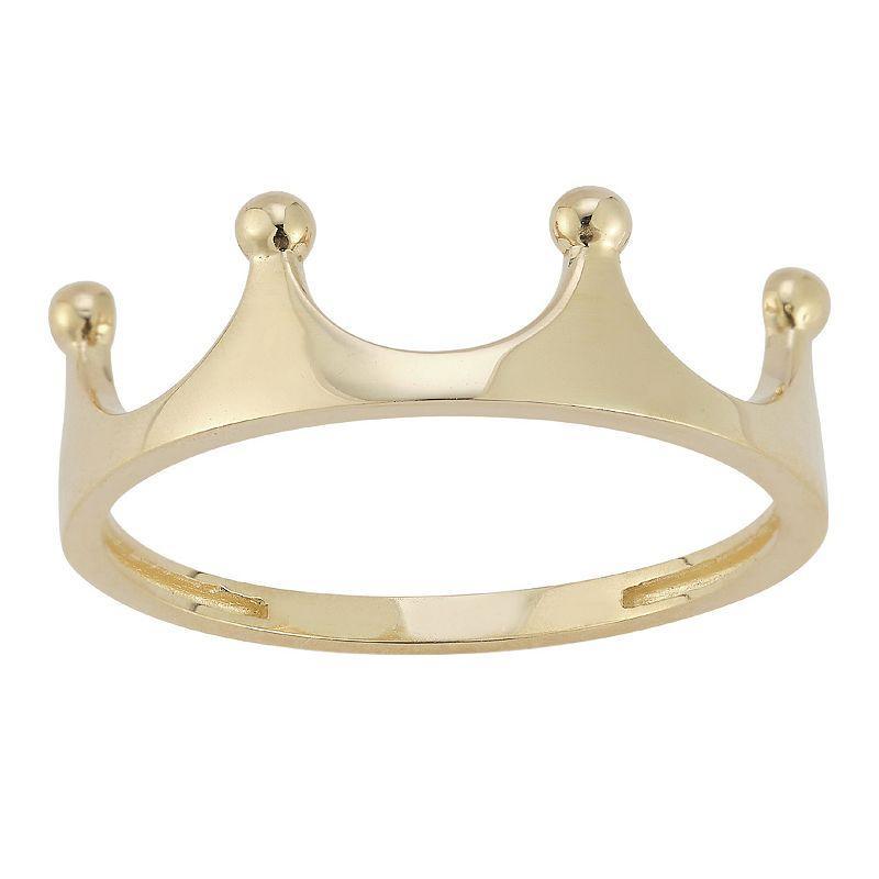 LUMINOR GOLD 14k Gold Crown Ring, Womens Product Image