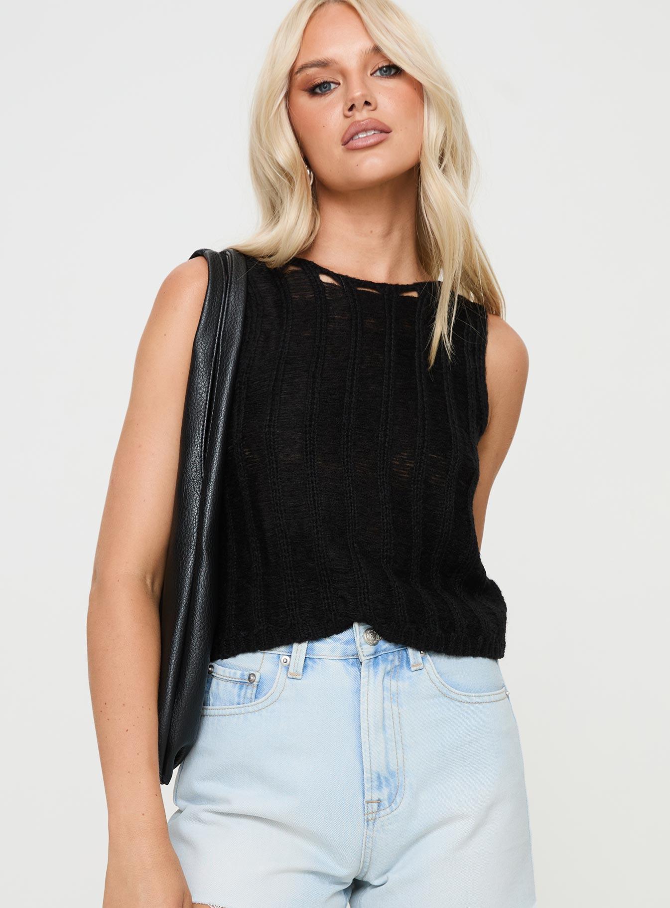 Jella Knit Top Black Product Image