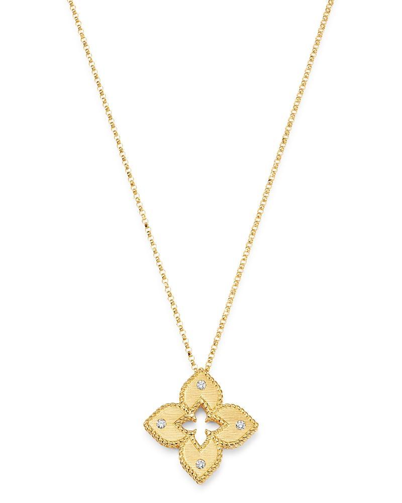 Womens Venetian Princess 18K Yellow Gold & 0.06 TCW Diamond Pendant Necklace Product Image