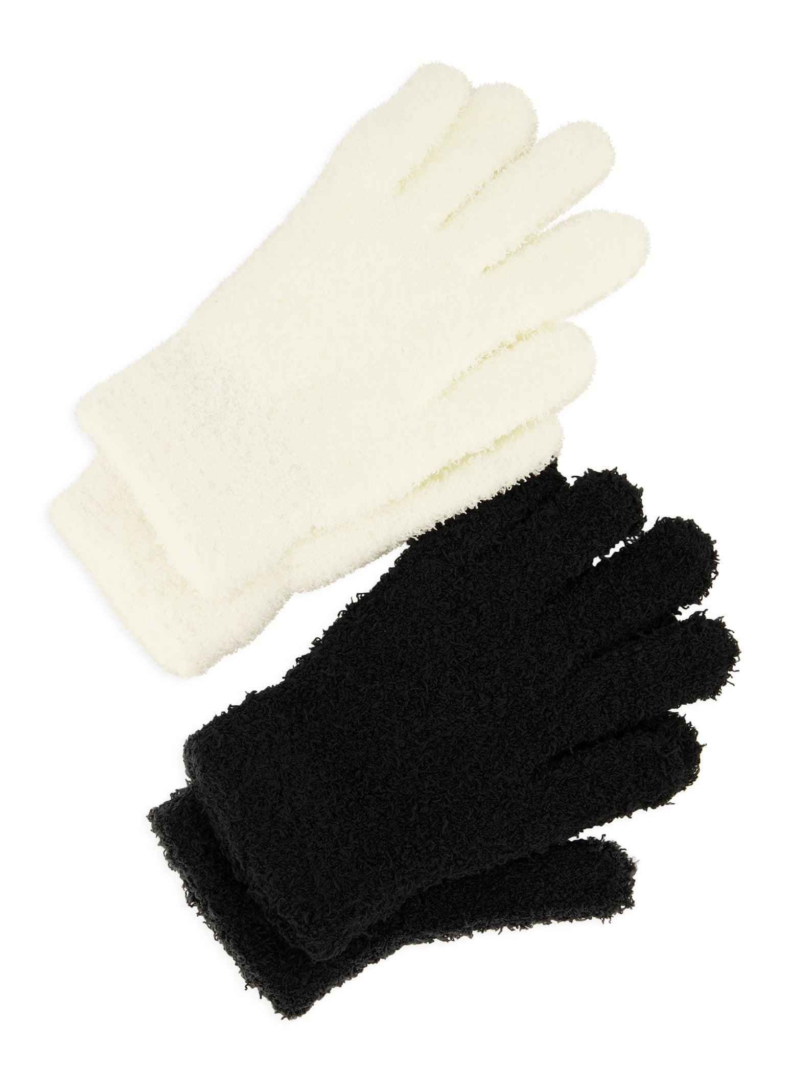 Eyelash Knit Solid Gloves 2 Pack Female Product Image