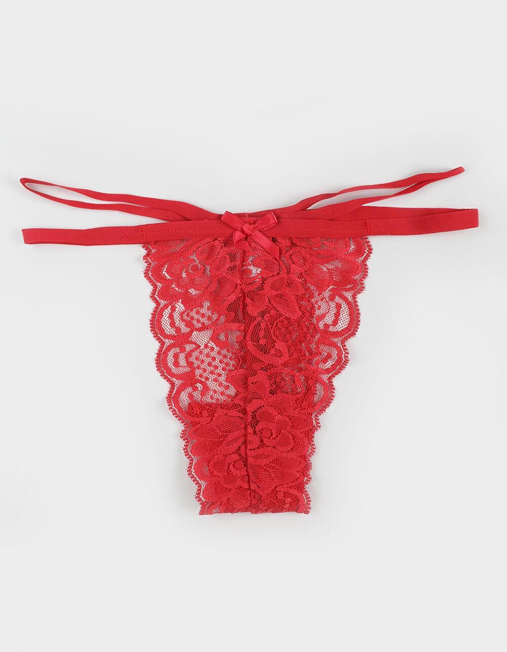 FULL TILT Double Side Strap Lace Thong Product Image