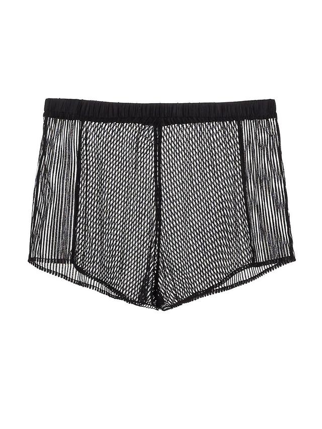 Womens Striped Lace Tap Shorts Product Image