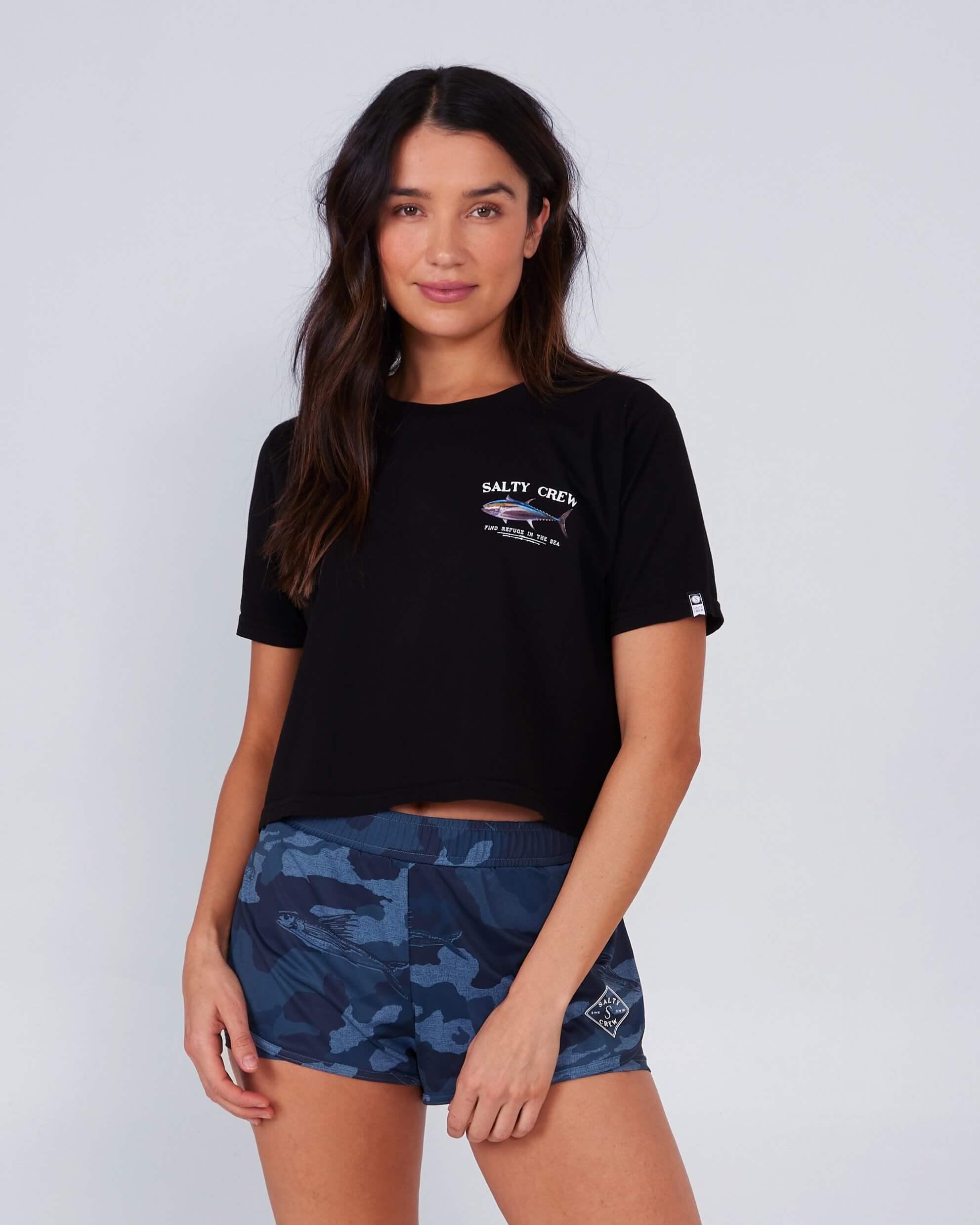 Big Blue Crop S/S Tee - Black Product Image