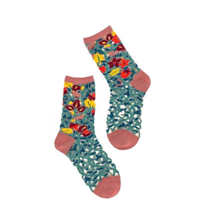 Sock Candy Womens Tapestry Vines Sheer Sock Product Image