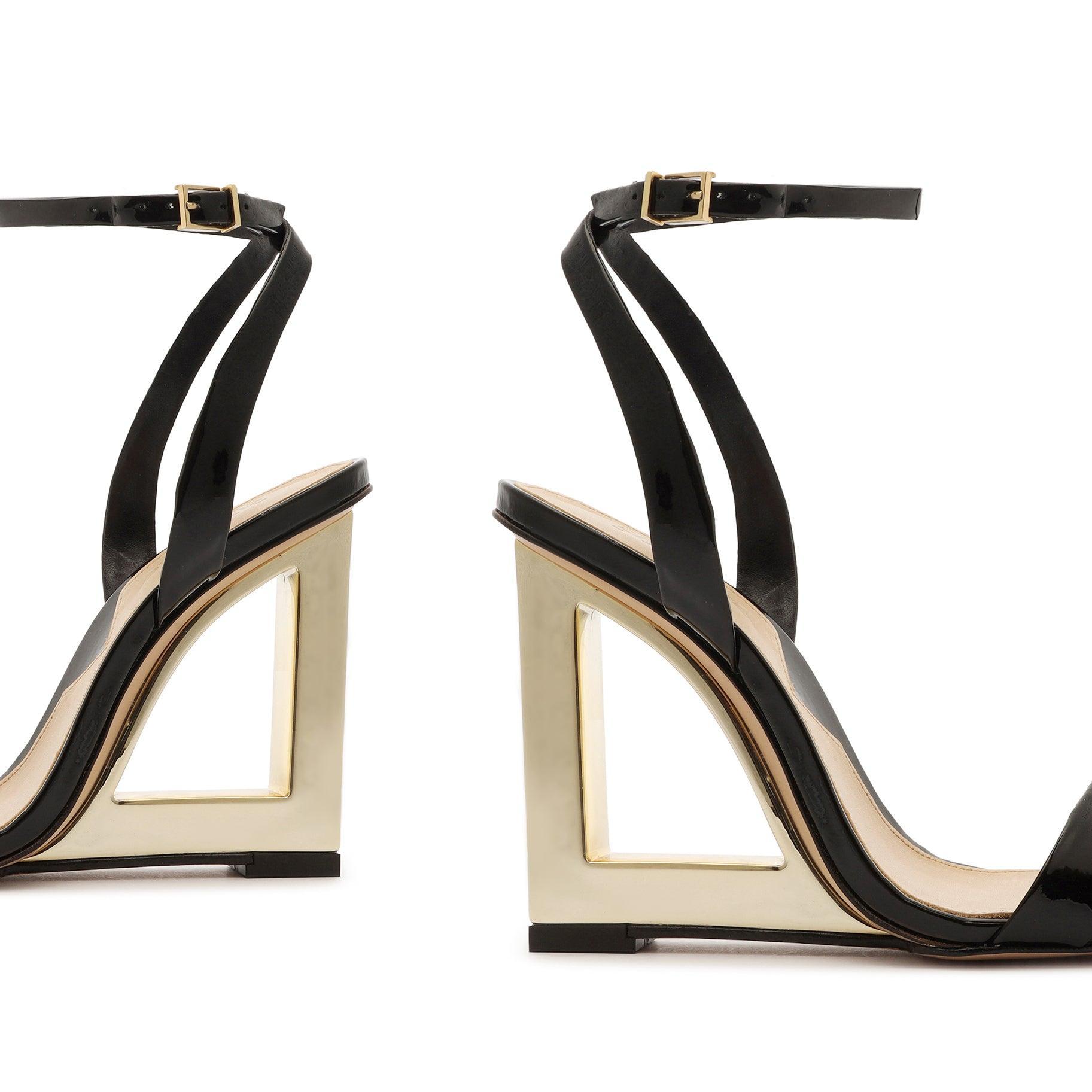 Filipa Sandal - 8.5 Black Patent Leather Product Image