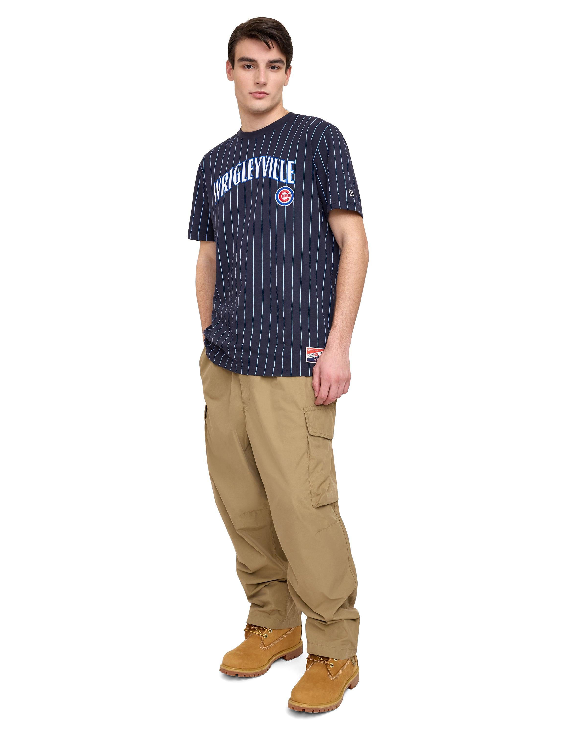 New York Yankees Throwback Pinstripe T-Shirt Male Product Image